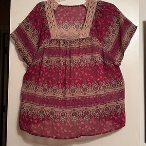 Bohemian Floral Blouse